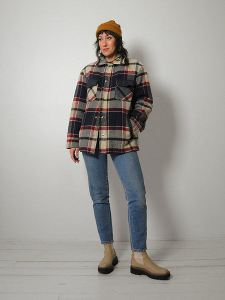 1970's Wool Plaid Unisex Jacket