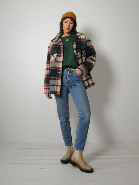 1970's Wool Plaid Unisex Jacket