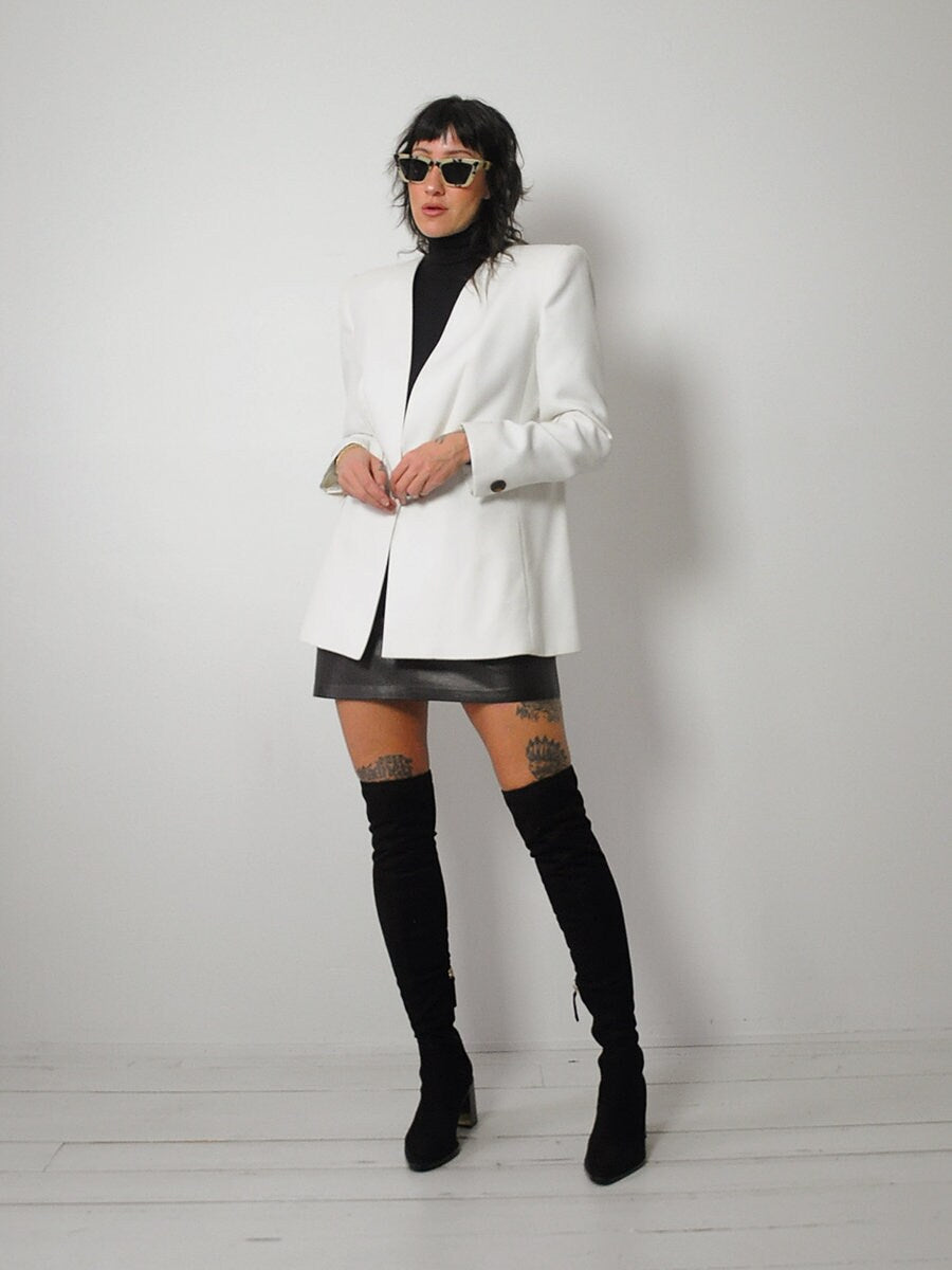 1980's Minimal Strong Shoulder Blazer