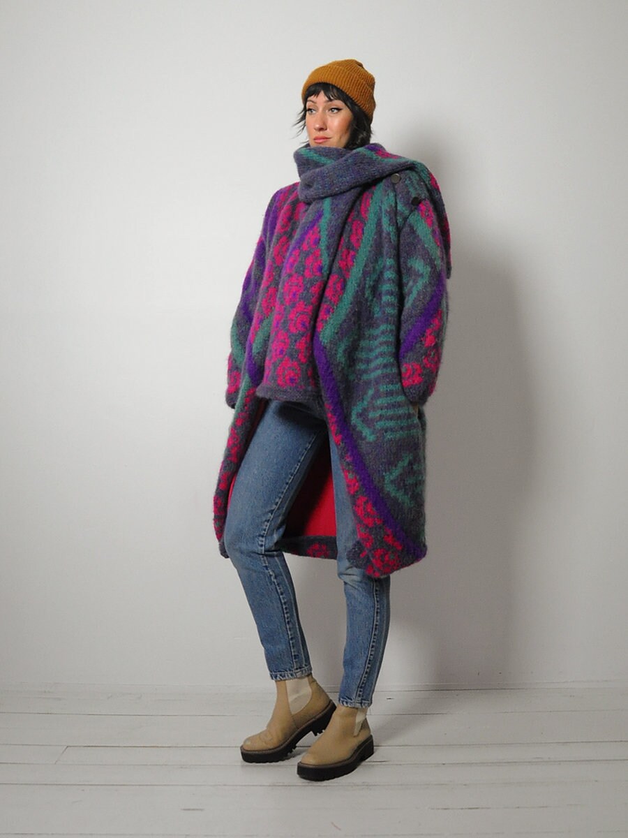 1980's Wool Cocoon Sweater Coat
