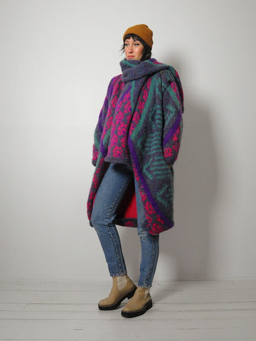 1980's Wool Cocoon Sweater Coat
