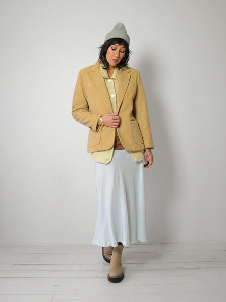 1980's Wheat Corduroy Menswear Blazer