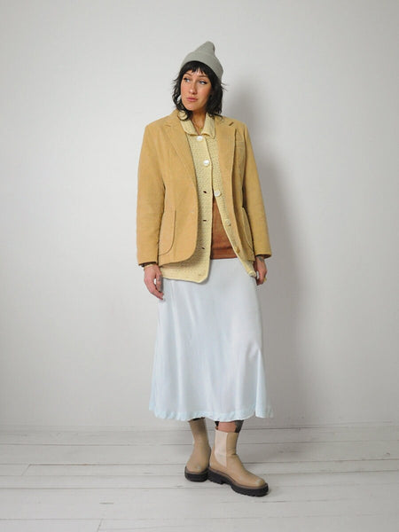 1980's Wheat Corduroy Menswear Blazer