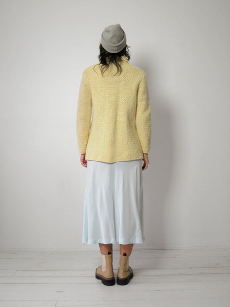 1960's Buttercream Hand Knit Sweater