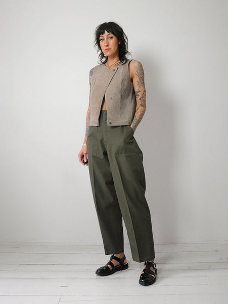 1970's Olive Military Field Pants