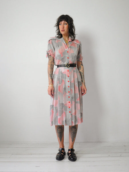 1940's Jasper Abstract Day Dress