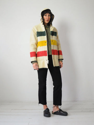 Woolrich Hooded Blanket Coat