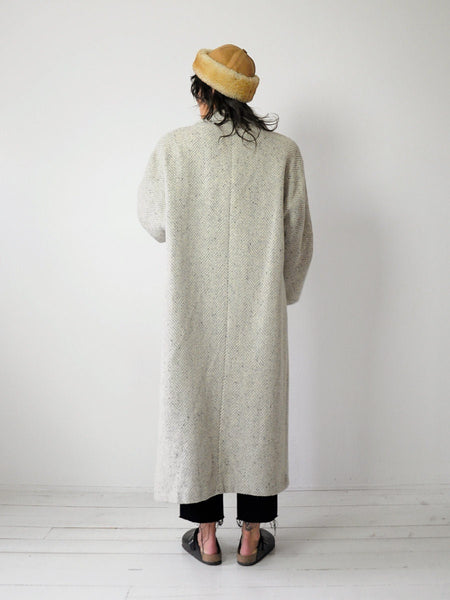 Herringbone Tweed Wool Menswear Coat