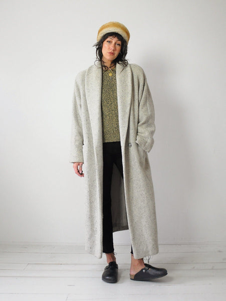 Herringbone Tweed Wool Menswear Coat