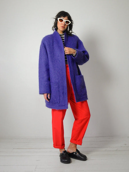 1980's Grape Mohair Oversized Coat