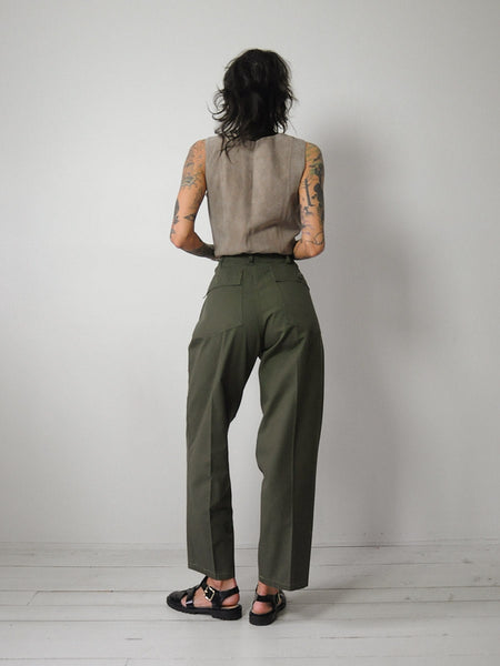 1970's Olive Military Field Pants