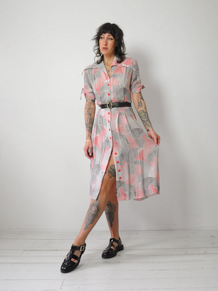 1940's Jasper Abstract Day Dress